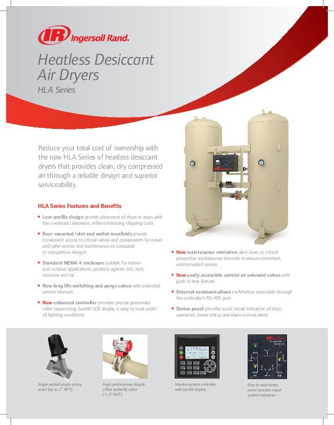 Heatless Desiccant Air Dryers HLA Series 90-5000 SCFM